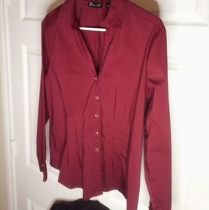 💕 3/$17th Avenue Long Sleeve Fitted 6 Jewel Button- Down Shirt Extra Button Ma…